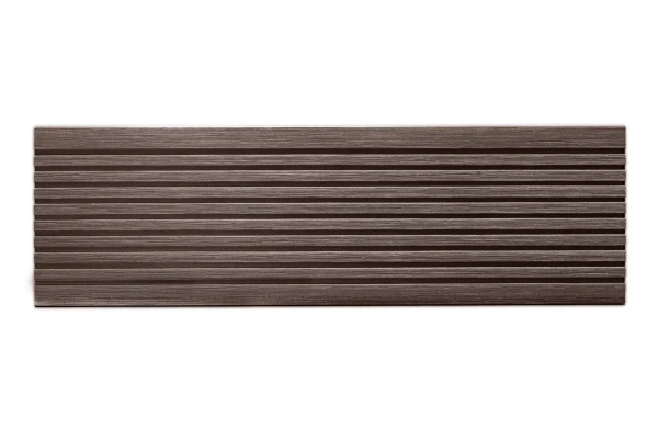 Террасная доска UnoDeck Solid полнотелая 150 мм, L= 3000 мм вельвет и тиснение, цвет: венге