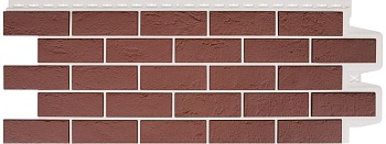 Фасадная панель Grand Line, Состаренный кирпич Design Plus, цвет: корица с белым швом