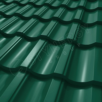 Металлочерепица Stynergy, Garda 0.5 мм, Corundum, RAL 6005