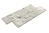 Кварцит, 3D панель из камня, 600х150 мм, Classic White Quartz, 8 шт/уп