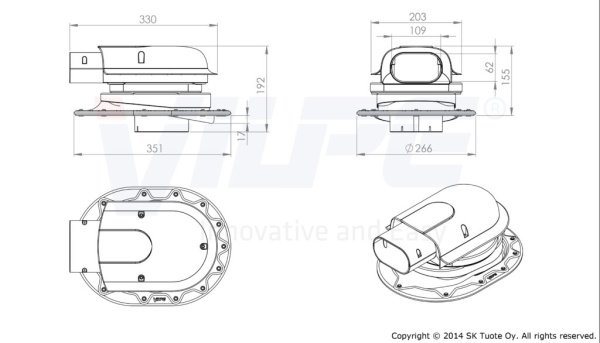 Проходной элемент Vilpe, Solar Classic красный