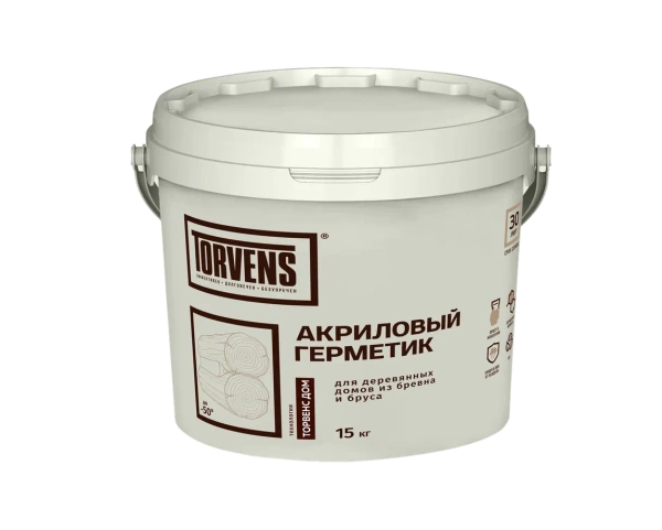 Герметик для дерева Torvens, уп 15 кг / 10 л, цвет: слоновая кость