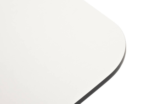 Стол журнальный из HPL, Верона, 120х65 см, H 40см, каркас белый муар, цвет столешницы молочный