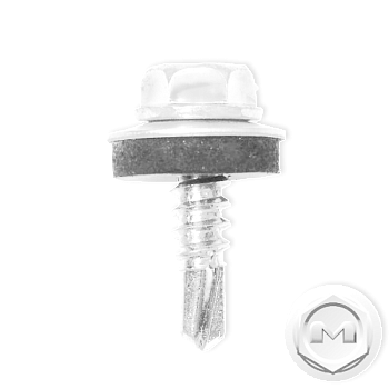 Саморез кровельный Daxmer 5.5х19 мм, сверло №3, RAL 9003, уп.250 шт.