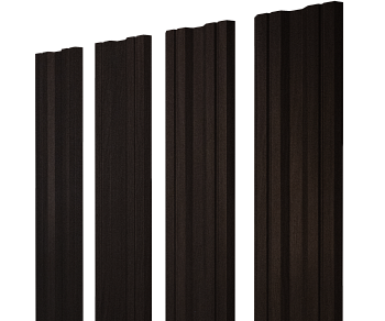 GL Штакетник Twin с прямым резом 0.45 мм, Print Elite, Coffe Wood Blesk TwinColor