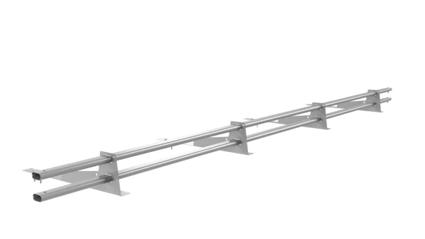 Снегозадержатель для гибкой черепицы Borge L=3000 мм, 4 опоры, 2 трубы, овал 25х45 RAL 7004