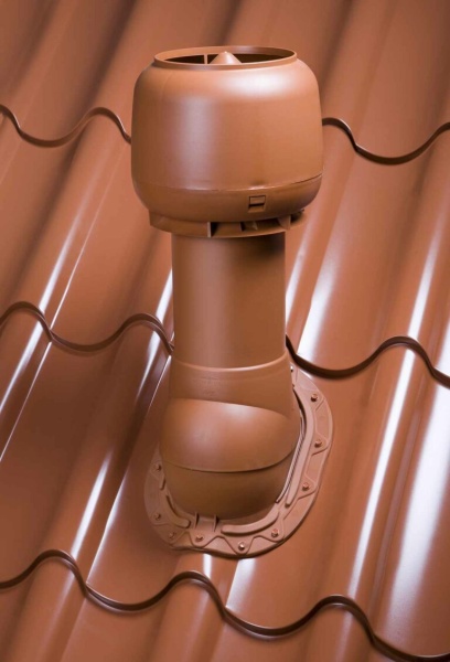 P-вентиляционный выход Vilpe, 125/ ИЗ/ 500 мм зеленый