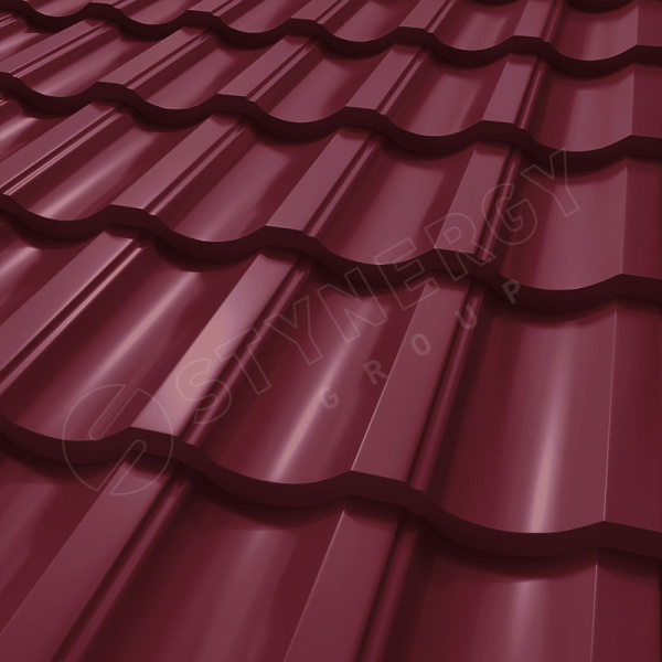 Металлочерепица Stynergy, Garda 0.5 мм, Corundum Matt, RAL 3005