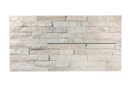 Кварцит, 3D панель из камня, 600х150 мм, Classic White Quartz, 8 шт/уп