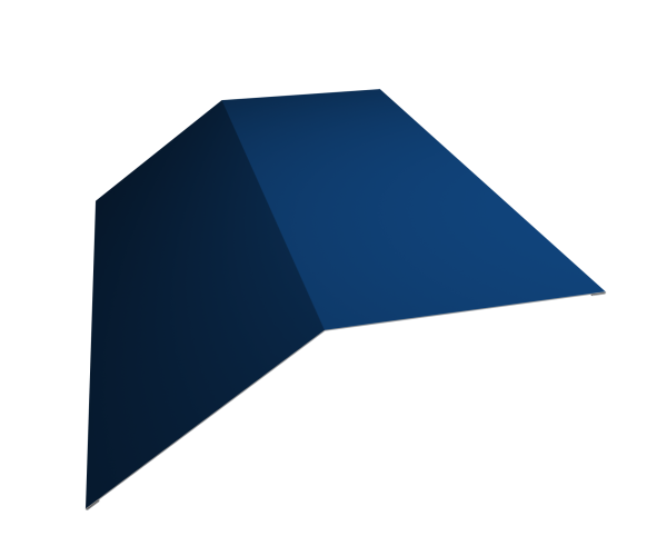 GL Планка конька плоского, 190х190 мм 0.5 мм, Satin, RAL 5005, L=2000 мм