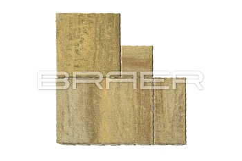 Тротуарная плитка Braer Патио 60 мм 420х420, 630х420 мм, цвет: Color Mix Саванна