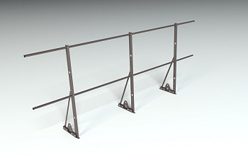 Ограждение кровельное для фальцевой кровли Roofsystems Econom Smart фальц, H=1200 мм RAL 8019, L=3000 мм
