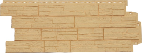 Фасадная панель Grand Line, сланец Classic, цвет: песочный