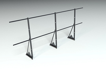 Ограждение кровельное, универсальное Roofsystems Econom Smart, H=1200 мм RAL 9005, L=3000 мм
