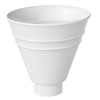 Воронка желоба Aquasystem Премиум Ø125/90 мм, PU, RAL 9003