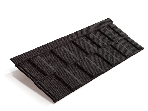 Композитная черепица Metrotile MetroViksen, 1325 х 410 мм цвет:  черный