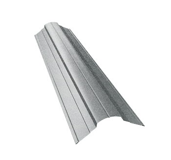 GL Планка конька фигурного, 70х70 мм 0.55 мм, Zn, б\ц, L=3000 мм