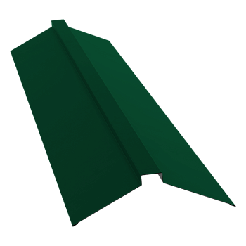 GL Планка конька плоского, 150х40х150 мм 0.45 мм, Drap, RAL 6005, L=2000 мм