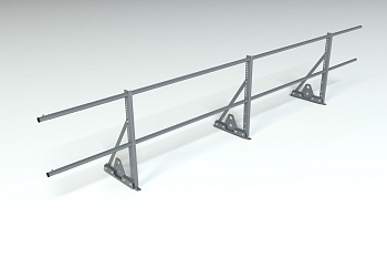 Ограждение кровельное для фальцевой кровли Roofsystems Econom Smart фальц, H=600 мм RAL 7005, L=3000 мм