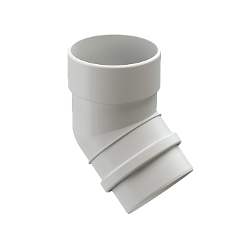 Колено трубы 45°, Docke Lux, Ø100 мм, цвет: пломбир