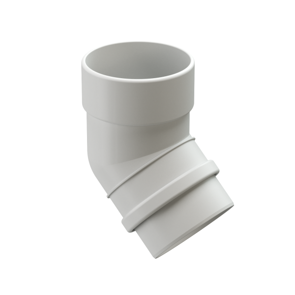 Колено трубы 45°, Docke Lux, Ø100 мм, цвет: пломбир