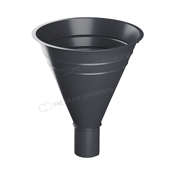 Воронка водосборная Ø 300/100 мм Металл Профиль Foramina, PUR, RAL 7024