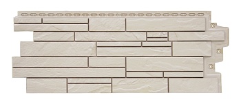 Фасадная панель Grand Line, скала Classic, цвет: молочный