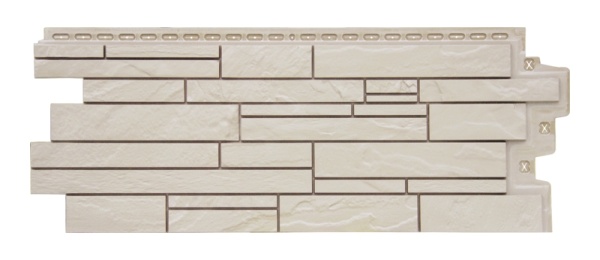 Фасадная панель Grand Line, скала Classic, цвет: молочный