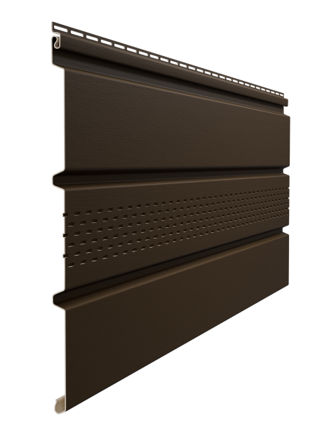 Софит пвх Docke, центральная перфорация, L=3000 мм серия Standart, цвет: шоколад
