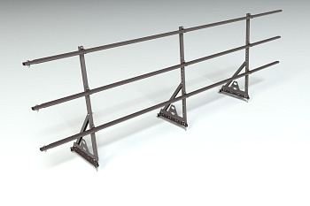 Ограждение кровельное, универсальное Roofsystems Prestige Next, H=900 мм RAL 8019, L=3000 мм