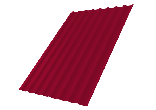 Профилированный лист GL C20 B, 0.45 мм, PE, RAL 3003 Профилированный лист GL C20 B, 0.45 мм, PE, RAL 3003
