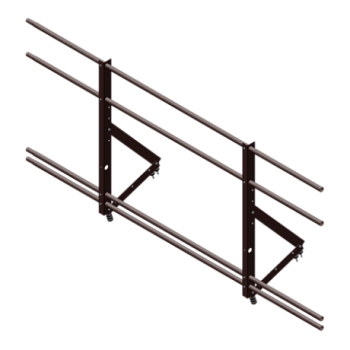 Ограждение универсальное Optima со снегозадержателем H=900 мм, L=2000 мм, RAL 8017
