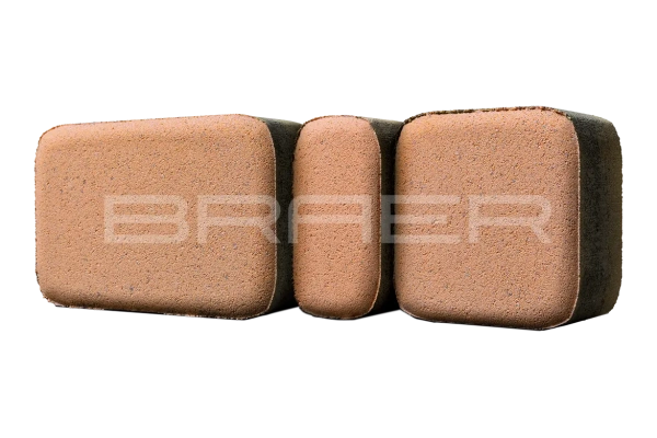 Тротуарная плитка Braer Классико 60 мм 57х115, 115х115, 172х115 мм, цвет: янтарный