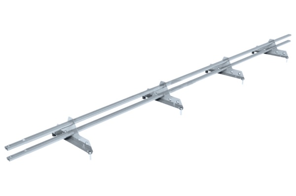 Снегозадержатель универсальный Roofsystems Promo Next 4 опоры, 2 трубы, овал 40х20, L=3000 мм, б\ц