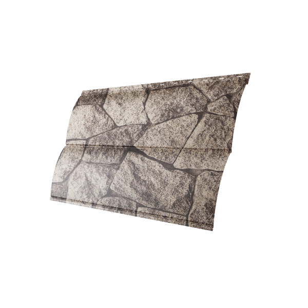 Металлический сайдинг Grand Line, Блок-хаус new 0.45 мм, Print Elite, King Stone TwinColor