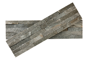 Сланец, 3D панель из камня, 600х150 мм, Classic Grey Slate, 8 шт/уп