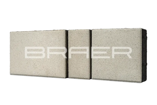 Тротуарная плитка Braer Старый город Ландхаус 60 мм 80х160, 160х160, 240х160 мм, прямоугольная, цвет: белый