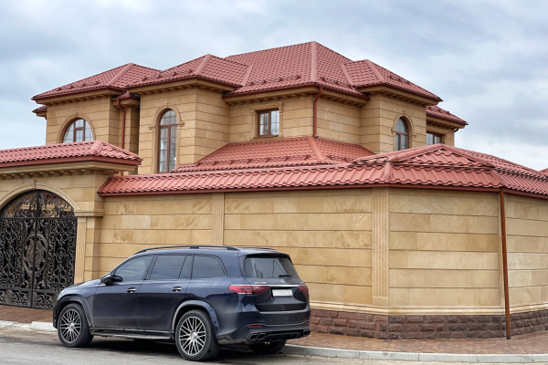 Снегозадержатель универсальный Roofsystems Econom Smart, 4 опоры, 2 трубы, круг Ø25 мм, L=3000 мм, RAL 3005