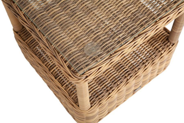 Стол кофейный из искусственного ротанга, Форио цвет: соломенный