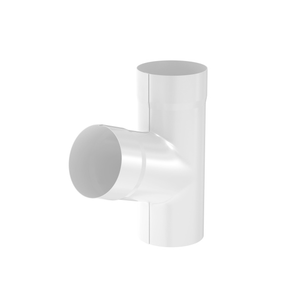 Тройник трубы Aquasystem Премиум Ø100 мм, PU, RAL 9003