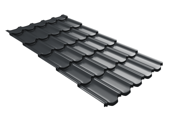 Профиль волновой Grand Line квинта плюс 3D 0.45 мм, PE, RAL 7016