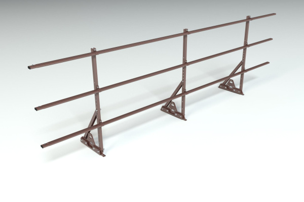 Ограждение кровельное для фальцевой кровли Roofsystems Elite Smart фальц, H=900 мм RAL 8017, L=3000 мм
