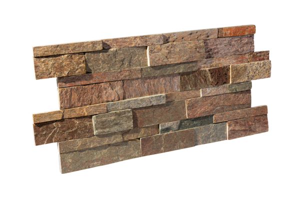Кварцит, 3D панель из камня, 600х150 мм, Natural Golden
