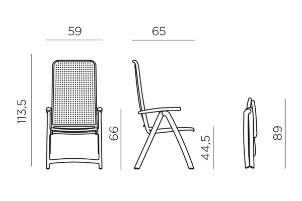Кресло Darsena складное цвет: белый