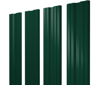 GL Штакетник Twin с прямым резом 0.45 мм, PE, RAL 6005