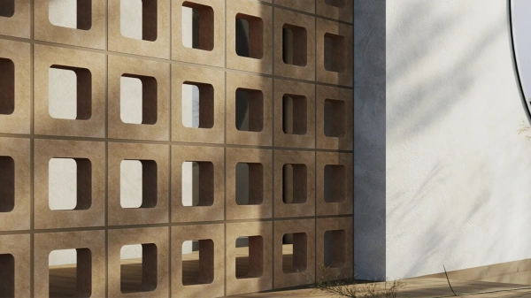 Декоративный бриз-блок Mesterra Cobogo, 250х250 мм 90 мм, 0401, под покраску