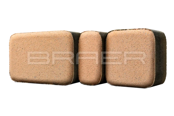 Тротуарная плитка Braer Классико 60 мм 57х115, 115х115, 172х115 мм, цвет: медовый