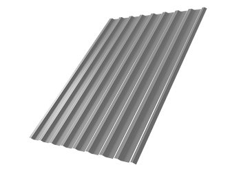 Профилированный лист GL C20 R, 0.5 мм, Satin, RAL 9006