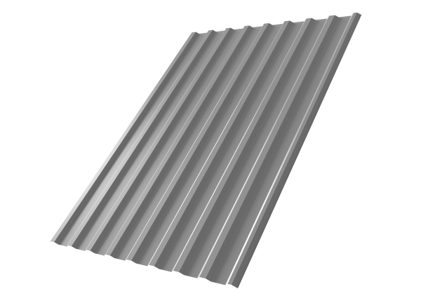 Профилированный лист GL C20 R, 0.5 мм, Satin, RAL 9006