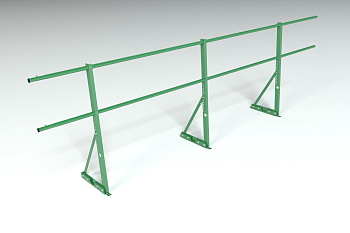 Ограждение кровельное для фальцевой кровли Roofsystems Econom фальц, H=900 мм RAL 6002, L=3000 мм
